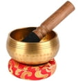 thumbnail image 2 of Cuenco tibetano, cuenco tibetano hecho a mano, juego de cuencos con badajo de cuero y cojín de cuenco, cuenco para yoga, recitación de oraciones, masaje, curación, tratamiento, decoración, 2 of 7
