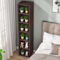 thumbnail image 6 of 6-Tier Tall Narrow Bookshelf, 70.9" H x 11.8" W Storage Shelf, Super Capacity Cube Organizer with Wall Anchor Kit, for Small Spaces, Living Room, Bedroom, 6 of 6