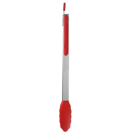 

Younar Kitchen Cooking Food Tongs | Stainless Steel With Silicone Heads Locking Clip | Non-Scratch Stainless-Steel Tongs with Silicone Heads openwork design