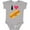 AC-Heather Grey, variant on Inktastic I Love Hot Dogs Boys or Girls Baby Bodysuit