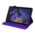 thumbnail image 6 of SaniMore Wallet Case for Samsung Galaxy Tab A8 Case 10.5" 2022 SM-X200/X205, PU Leather Case Embossed Sunflower Shockproof TPU Shell Card/Pen Holder Hand Rope Anti-slip Kikstand Tablet Case, Purple, 6 of 16