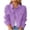 Purple, variant on Zysthvn Long Sleeve Denim Jackets for Women Plus Size Casual Single Breasted Womens Coat Jacket Button with Pockets Solid Relaxed Fit Tops