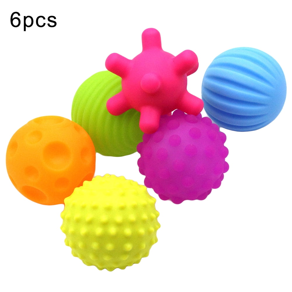Papaba Textured Ball,6Pcs Sensory Touch Multiple Textured Baby Balls