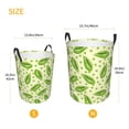 thumbnail image 3 of Balery Green Peas Cesta de ropa redonda con asas, impermeable, independiente, para ropa, juguetes, dormitorio y familia-Medium, 3 of 6