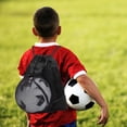 thumbnail image 5 of Bolsa de fútbol para adolescentes, mochila de fútbol, bolsa de gimnasio, mochila con cordón, fútbol y bolsas para baloncesto, voleibol, béisbol con bolsillo de malla para pelota, 5 of 5