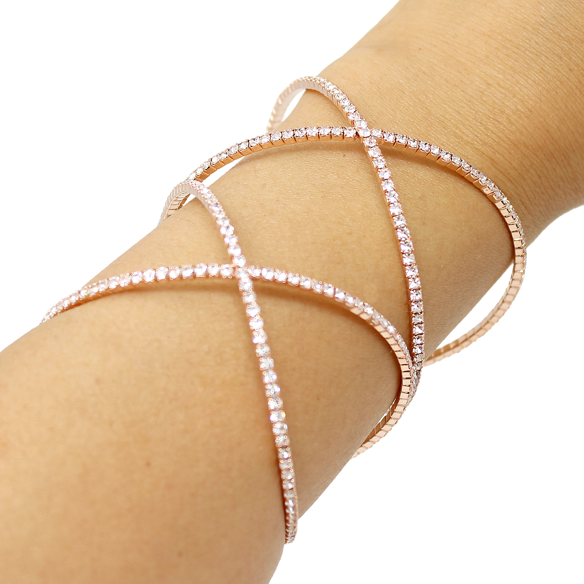 Wide Double Criss Cross Adjustable Cuff 