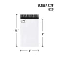 thumbnail image 4 of KKBESTPACK 6x9 Sacs d'Expédition en Polyéthylène Lot de 1000 (CNP9) Blanc, 4 of 4