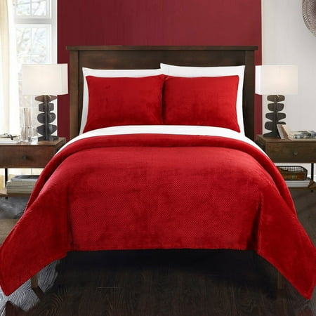 - Chic Home Marrakesh Plush Micro Mink Waffle Texture Blanket Set