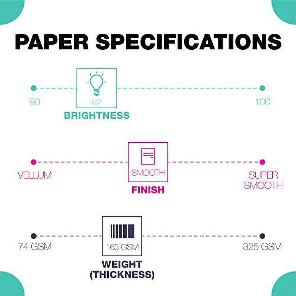Springhill Blue Colored Cardstock Paper, 90lb Index, 163 gsm, 8.5 x 11 card stock, 10 Ream Case / 2,500 Sheets - Lightweight Cardstock with Smooth Finish (025100C)