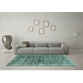 thumbnail image 3 of Ahgly Company Indoor Square Oriental Light Blue Traditional Area Rugs, 8' Square, 3 of 4