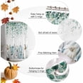 thumbnail image 5 of Fall Thanksgiving Shower Curtain, Teal White Pumpkin Shower Curtains Set with Hooks, Floral Sage Green Eucalyptus Leaves Waterproof Fabric Bathroom Curtains Decor Home Accessories,Stall 36 X 72 Inch, 5 of 8