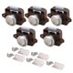 thumbnail image 1 of 5pcs Push Button Cabinet Latches for RV Motorhome Brown Silver, 1 of 3