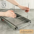 thumbnail image 4 of Pull-Out Cabinet Trash Can Organizer, Fits 9 Gal / 35 Qt Bins, Heavy-Duty Chrome Frame, Soft-Close Slide, Adaptable Mounting Options, Fits 12”+ Cabinet Opening, Bin Not Included, 4 of 6