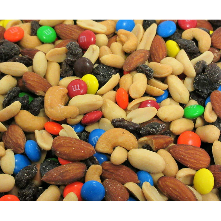 M&M's Classic Trail Mix by It's Delish, 3 lb Reusable Container | Gourmet Chocolate M and M Trail Mix with Dried Fruit and Nuts