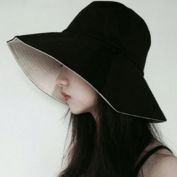 JJHGVB Bucket Hat Sun Hat Visor Hats Wide Brim Hat - UPF50 Protection Travel Beach Sun Hat with Semi-Rigid Adjustable Foldable Brim Beige One Size