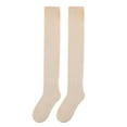 thumbnail image 2 of Virmaxy Women's Cotton Socks Knee High Knit Socks Solid Colour Thickened Terry Autumn and Winter Warm Socks Khaki One Size, 2 of 2