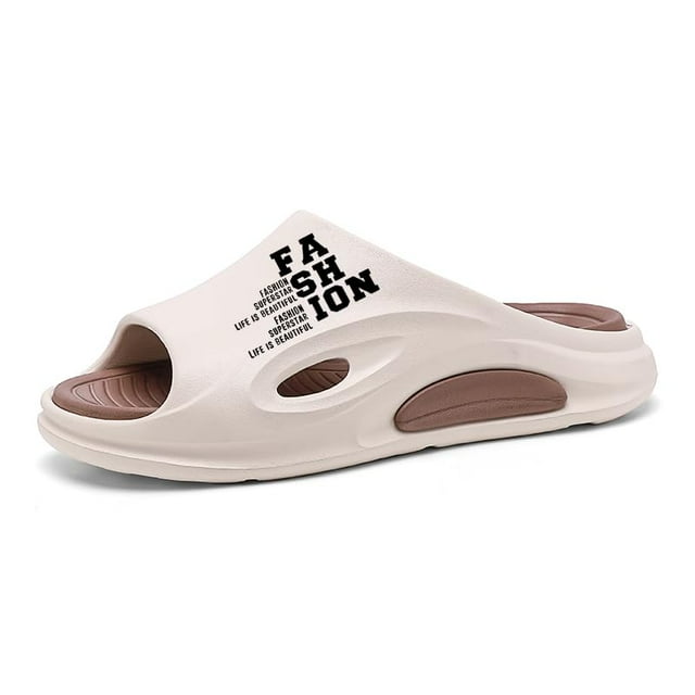 Men's Beach Slippers with Soft Low Arch Support Comfortable Thick Sole Anti Slip Easy To Clean