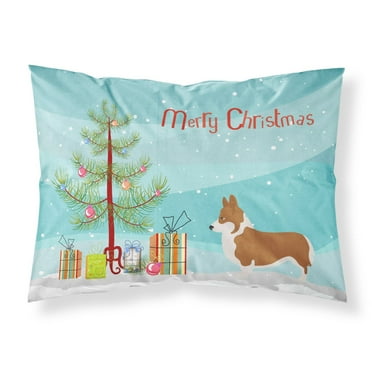 Pembroke Welsh Corgi Christmas Fabric Standard Pillowcase