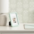 thumbnail image 2 of DesignOvation 4x6 Matted for 2.1x3.3 Rounded Mint Decorative Tabletop Picture Frame, 2 of 11