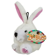 Petmate Zoobilee Mini Squatters Soft Plush Dog Toy, Rabbit, Medium 4, Pack of 1, White