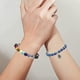 thumbnail image 4 of Pulseras contra el mal de ojo Pulseras con cuentas de Fátima de mano Pulsera de protección con amuleto elástico de ojo azul 2 piezas, 4 of 5