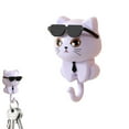 thumbnail image 2 of NSESSHome Adhesive Coat Hooks Key Holder, Creative Adhesive Cute Cat Key Hook, Home Storage Utility Wall Decorations for Hanging Hat, Key, Towel, Scarf, Bags, Punch Free, 2 of 7