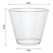 50 Count Clear Plastic Cups - 9 oz Plastic Tumblers Disposable Cups