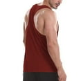 thumbnail image 5 of VBTAPA Men鈥檚 Stringer Tank Tops Y-Back Bodybuilding Muscle Sleeveless T-Shirts Gym Fitness Tank Shirts Wine L, 5 of 7