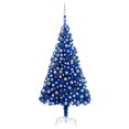 thumbnail image 1 of vidaXL Artificial Pre-lit Christmas Tree with Ball Set Blue 210 cm PVC, 1 of 5