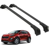 ERKUL Roof Rack Cross Bars for Kia Sportage 2017-2022 | Aluminum Crossbars with Anti Theft Lock for Rooftop | Compatible with Flush Rails - Black