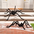 thumbnail image 2 of Ayieyill 60 In Giant Spider Halloween Decorations Outdoor, Scary Large Spider for Halloween Yard Decorations, Haunted House Props, 2pc, 2 of 9