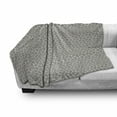 thumbnail image 2 of Minimalist Soft Flannel Fleece Blanket, Geometric Circles Pattern Abstract Dots Spouts Weaving Motif Art, Cozy Plush for Indoor and Outdoor Use, 50" x 60", Eggshell and Charcoal Grey, by Ambesonne, 2 of 5