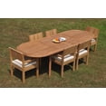 thumbnail image 5 of Grade-A Teak Dining Set: 6 Seater 7 Pc: 118" Double Extension Oval Table And 6 Veranda Arm Chairs Outdoor Patio WholesaleTeak #WMVR9, 5 of 5
