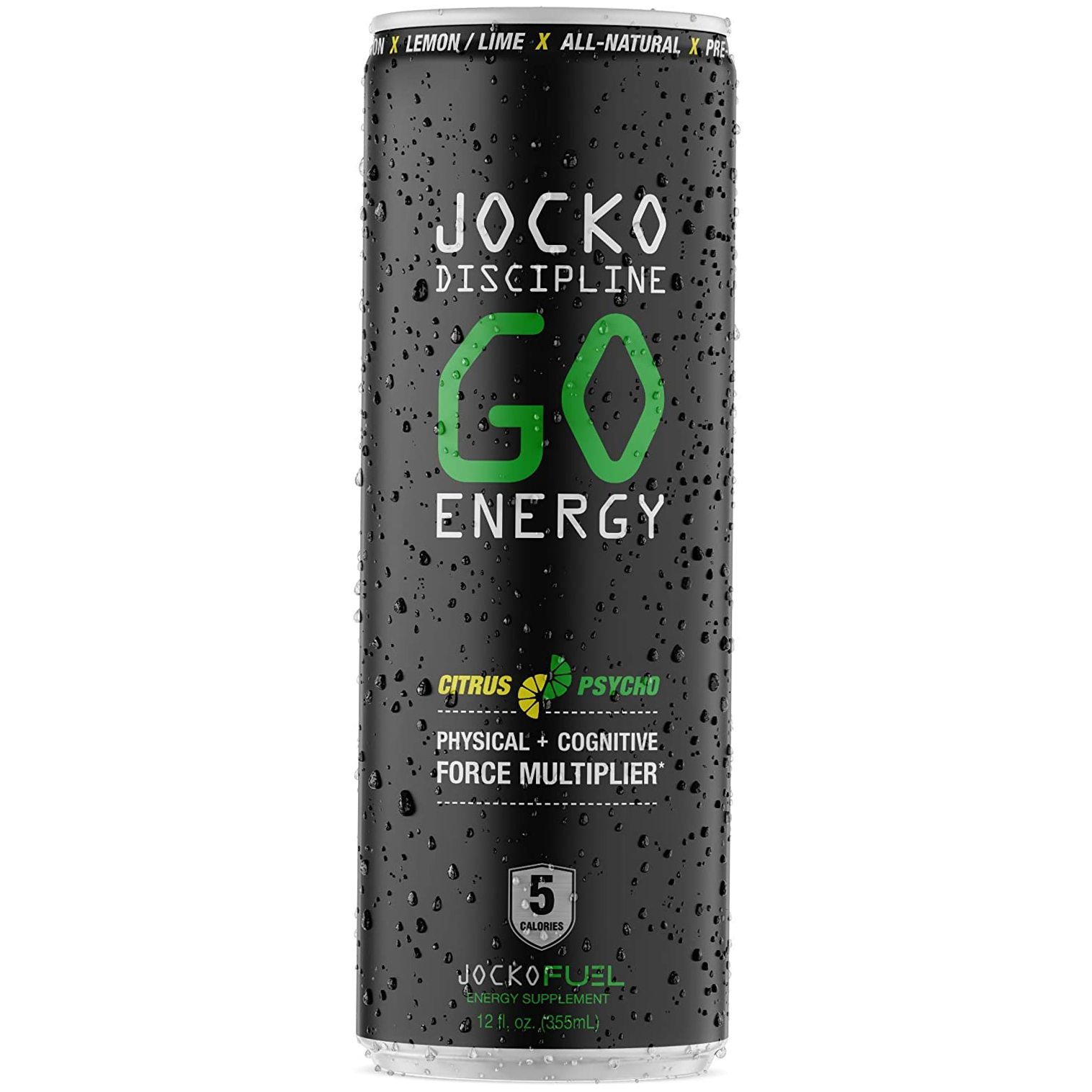 Energy Drinks Jocko Go Energy Drink Citrus PsychoKeto, 12 Fl Oz Pack Of