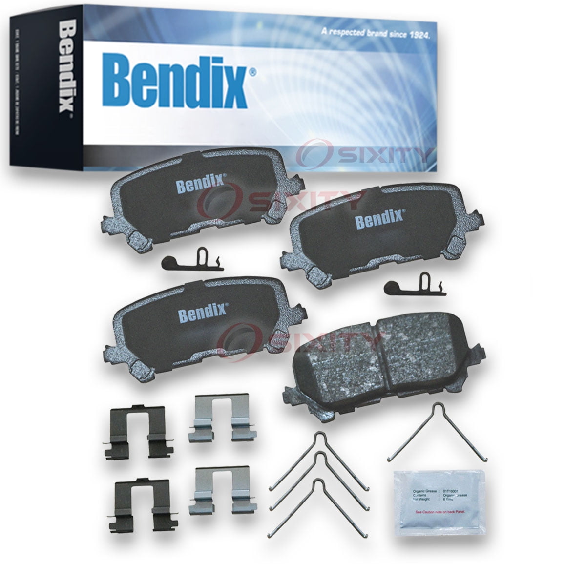Bendix Brakes Disc Brake Pad Set Fits select: 2016-2020 HONDA PILOT, 2014-2016 ACURA MDX