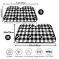 thumbnail image 3 of Uemuo Anchor Black Tartan Plaid Pattern Accordion Car Windshield Sun Shade, Foldable Reflective Sun Visor for Car, Reflector Windshield Sunshade-Small, 3 of 7