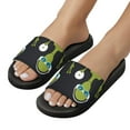 thumbnail image 5 of GZHJMY Stylish Slides for Women Men, Music Green Alien Soft Flexible Slip-on Sandals Slippers, 5 of 7