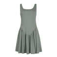thumbnail image 4 of Womens Sleeveless Mini Tank Dress Casual Workout Sport Tennis Athletic With 2 Pockets Dress Dress for Women Buttons Beach Outfit Womens Casual Dresses Short Summer Dress for Women with Pockets, 4 of 6