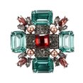 thumbnail image 1 of Broche de perlas con solapa cuadrada y diamantes de imitación, accesorio de cristal para decoración de disfraces, 1 of 7