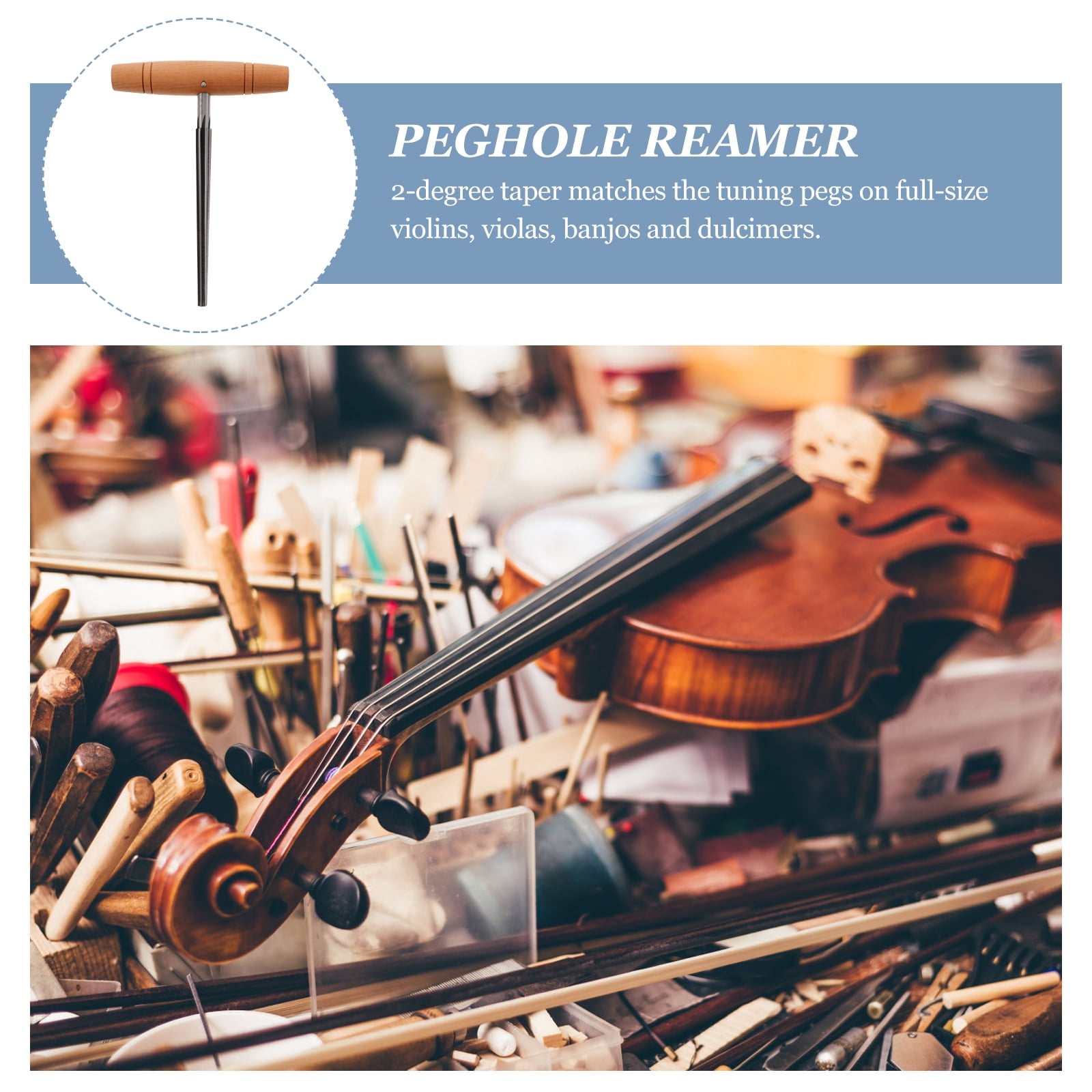 Peghole Reamer Fits Virtually Instruments Violin Tool Luthier Earth Tones Tuning
