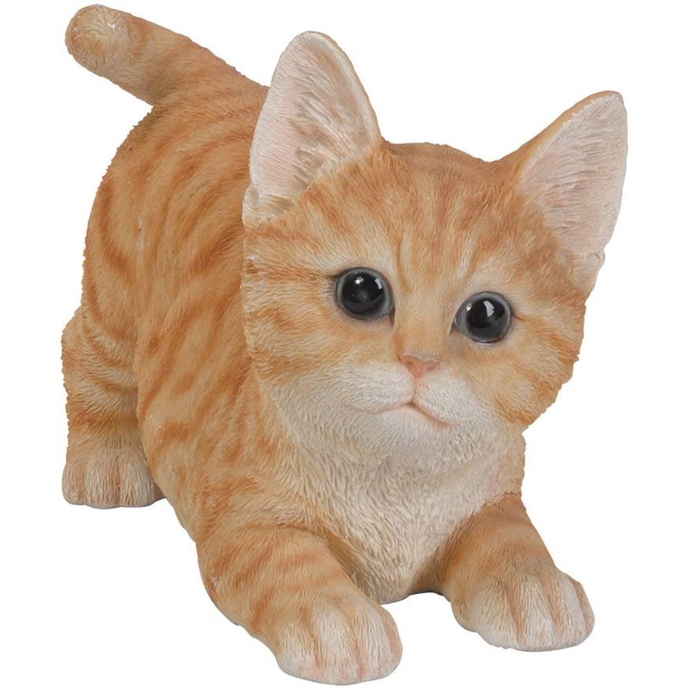 Pacific Giftware Realistic and Playful Orange Tabby Kitten Collectible