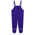 thumbnail image 3 of Haitryli Toddler Kids Waterproof Rain Dungarees Boys Girls Suspender Overalls Rain Trousers Windproof Pants Rainwear Purple 4-6, 3 of 5