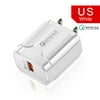 USB Wall Charger Quick Charge 3.0, Borz 18W 3Amp USB Wall Charger Power Adapter For iPhone X/XR/XS Max Galaxy S10/S9/S8/Edge/Plus, Note 10/9/8, LG G4 G5 G6 G7 G8, HTC One A9/M9, Nexus 9, iPad and More
