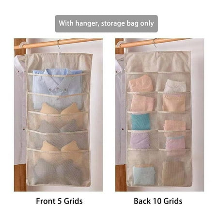 

Mduoduo 24 Pockets Double 2 Side Hanging Bag Bra Underwear Storage Organiser Tidy Hanger