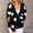 Black, variant on Vivianyn HD Women's Heart Print Cardigan, V Neck Long Sleeve Button Down Casual Sweater,Black,Size S-XL