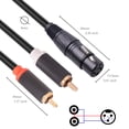 thumbnail image 4 of Cable Audio XLR A Doble RCA Adaptador Estéreo Antiblindaje (1m), 4 of 5