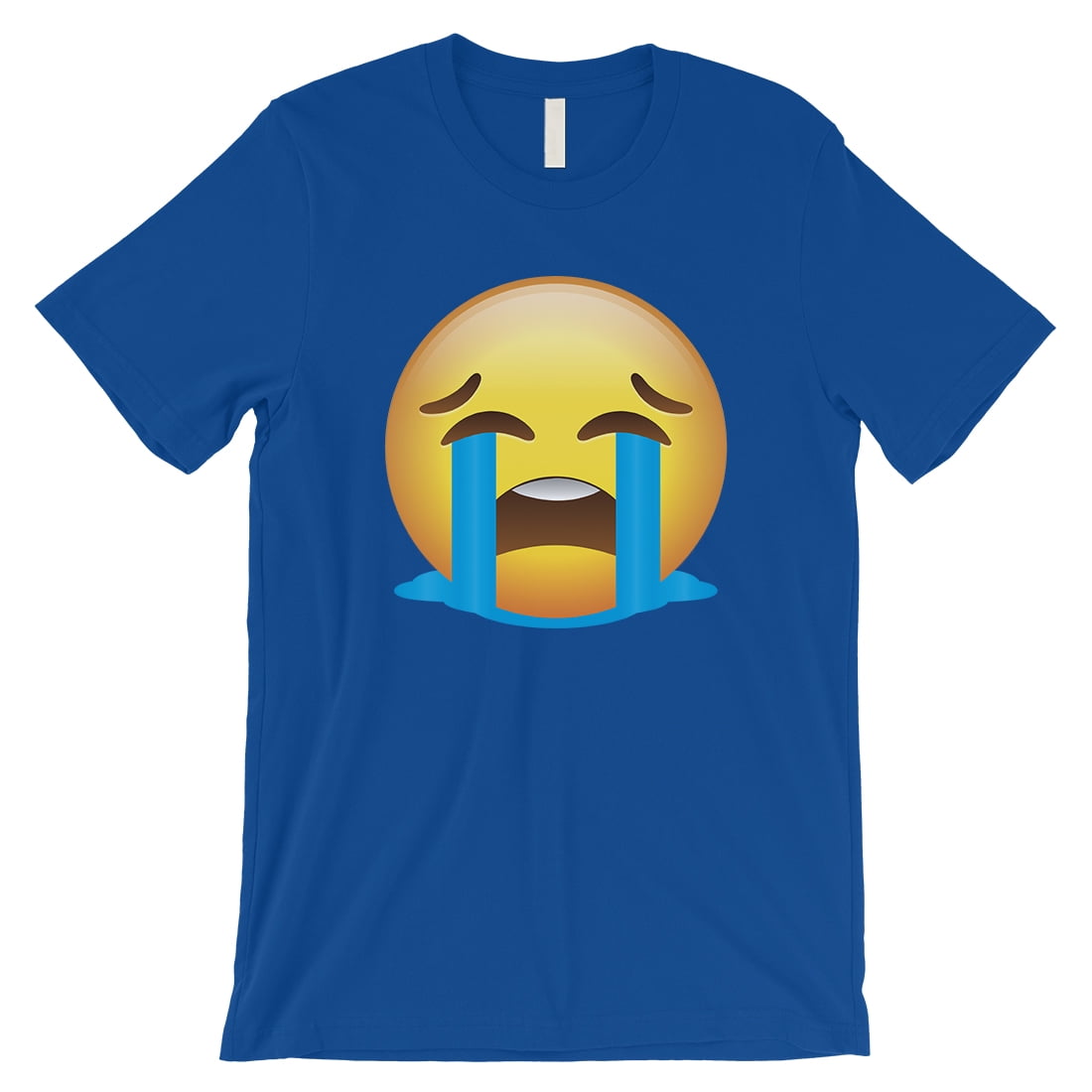 Emoji-Crying Mens Royal Blue Somber Thoughtful Sad T-Shirt Gift ...