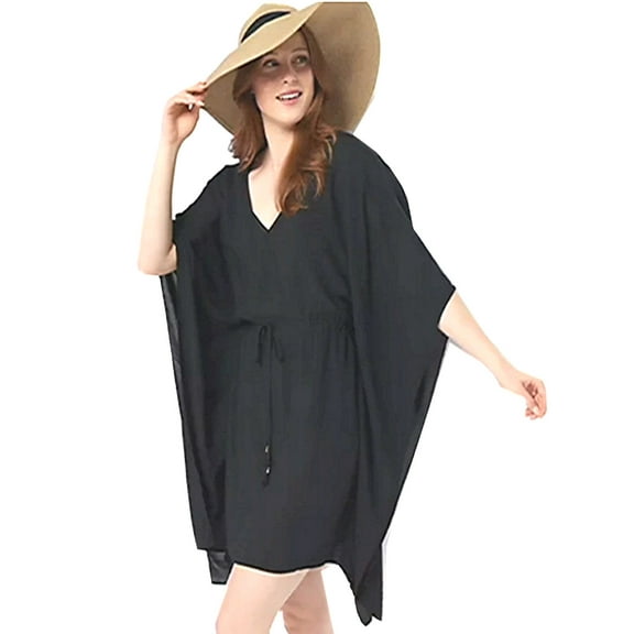 Jantzen Caftan Cover-Up with Tassel Trim Detail - A395739 - Medium