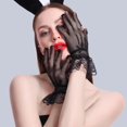 thumbnail image 3 of Guantes de encaje blanco para mujer, ideales para bodas, fiestas de té, cosplay y disfraces., 3 of 6