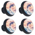 thumbnail image 2 of 4 Pcs Dolphin Knobs for Kitchen Cabinet Cupboard Dresser Bookcase Drawer Pulls Handles Round Home Decor, 2 of 8